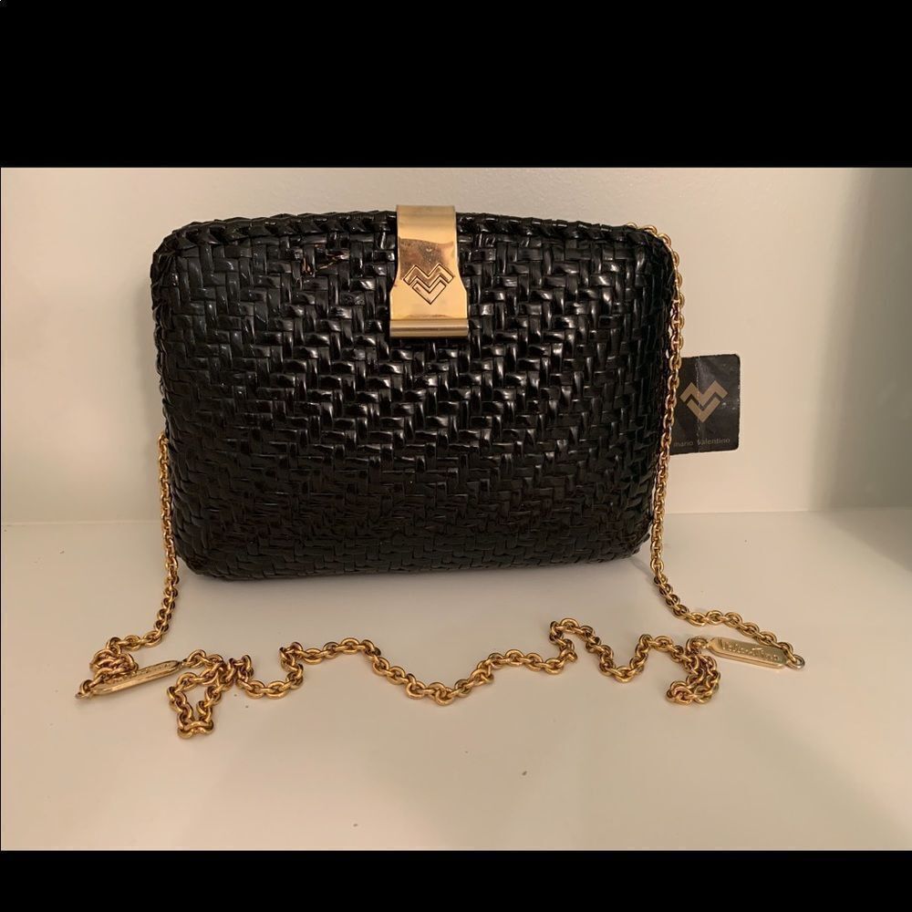 MARIO VALENTINO Bag Shoulder Bag 1050 Chain Shoulder Strap Authentic.